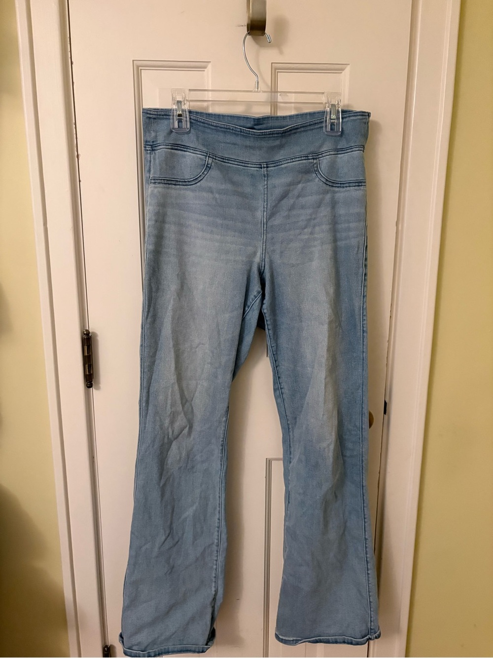 American Eagle Light Blue Women's Flare Jeans — High-Rise Stretch Denim
